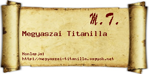 Megyaszai Titanilla névjegykártya